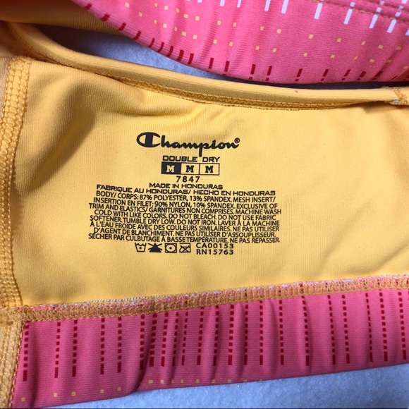 Champion Sports Bra Top Double Duty Style Razorback Bra Brawlettes Orange Medium - Picture 2 of 4